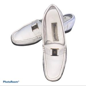 ETIENNE AIGNER Chicklet White Loafers